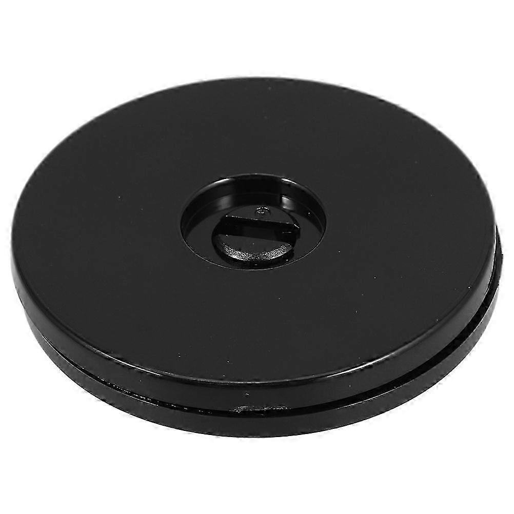 Rotating Display Base Plastic Black Turntable Stand for 2Pcs Table Use