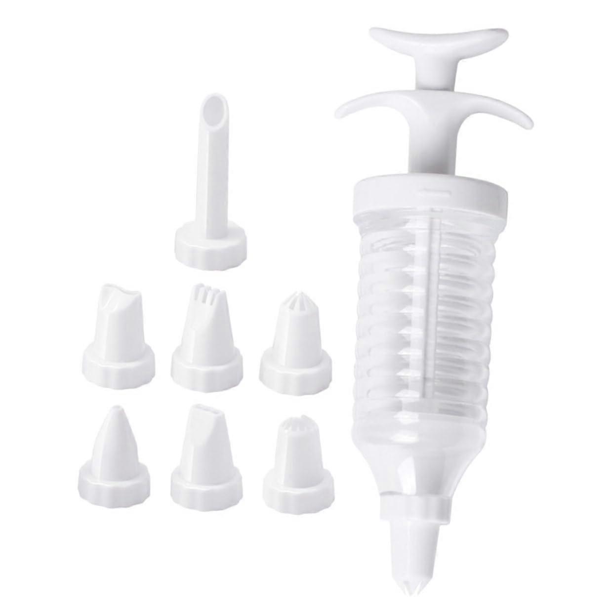 Cake Decorating Kit with Replaceable Piping Tips, Reusable Icing Injector for Cupcakes and Cookies