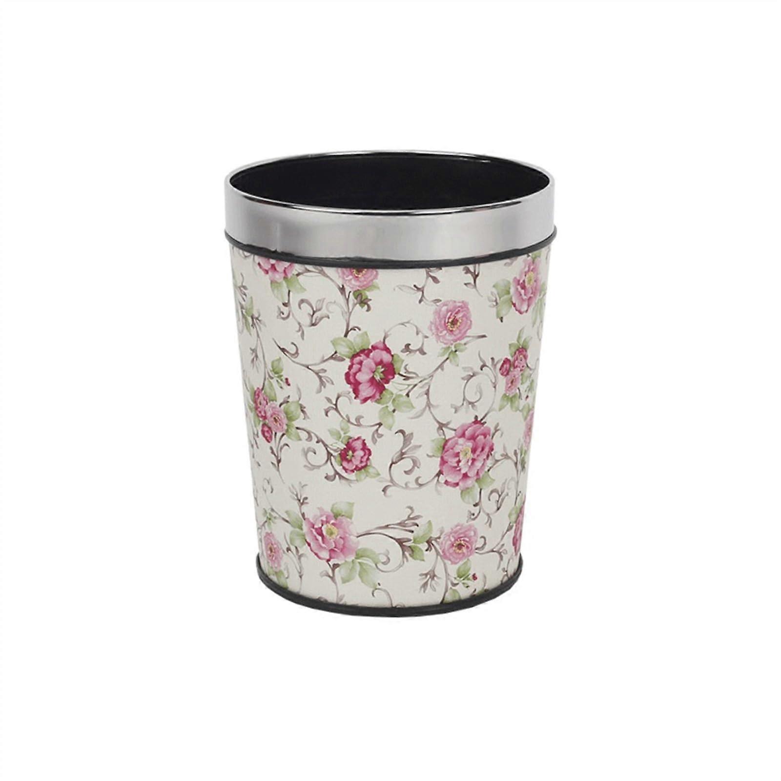 Small Plastic Trash Can with Lid Ring, Durable Wastebasket for Bathroom, Kitchen, Office 6/13L