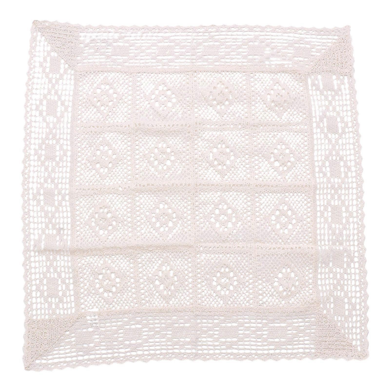 Table Decor Square Shape Cotton Picnic Use For Friends 60x60cm 1Pcs