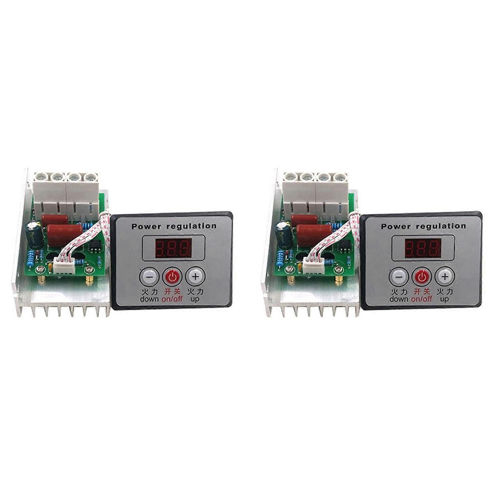 2X 10000W Motor Speed Controller High Power AC 220V SCR Voltage Regulator Dimmer Switch Speed Controller,with Switch