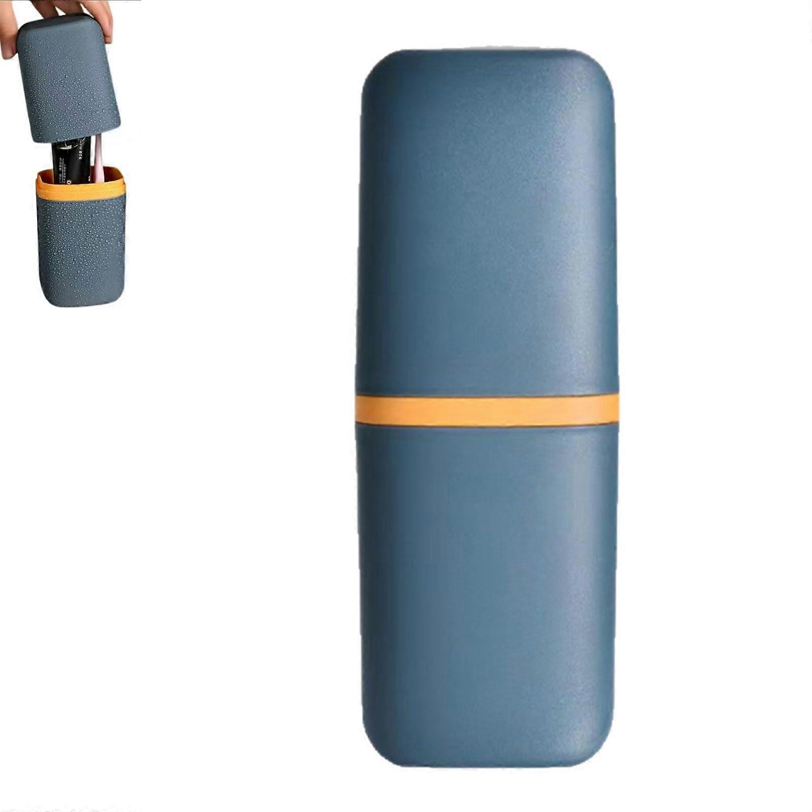 Travel Toothbrush Case with Toothpaste Storage, Fully Enclosed and Lightweight for School or Trips