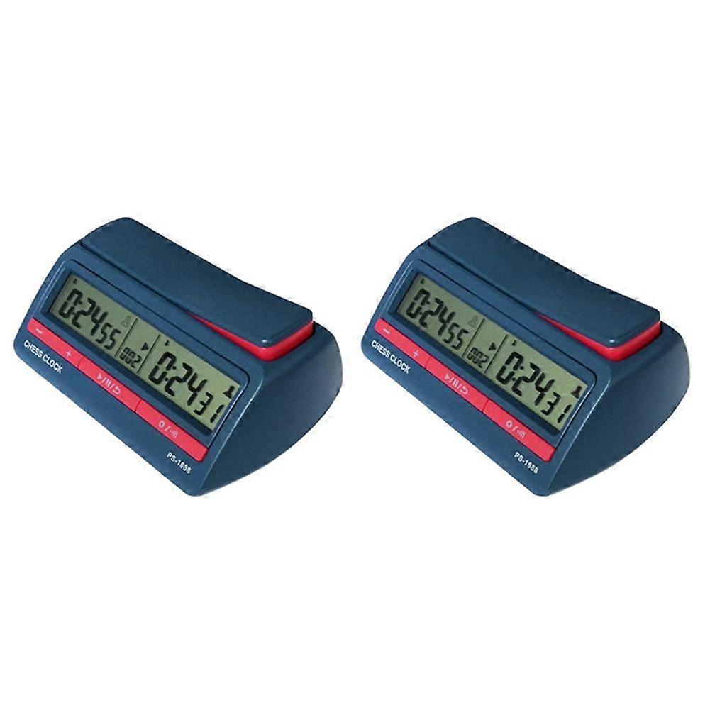 2X Advanced Chess Digital Timer Chess Clock Count Up Down Board Game Clock