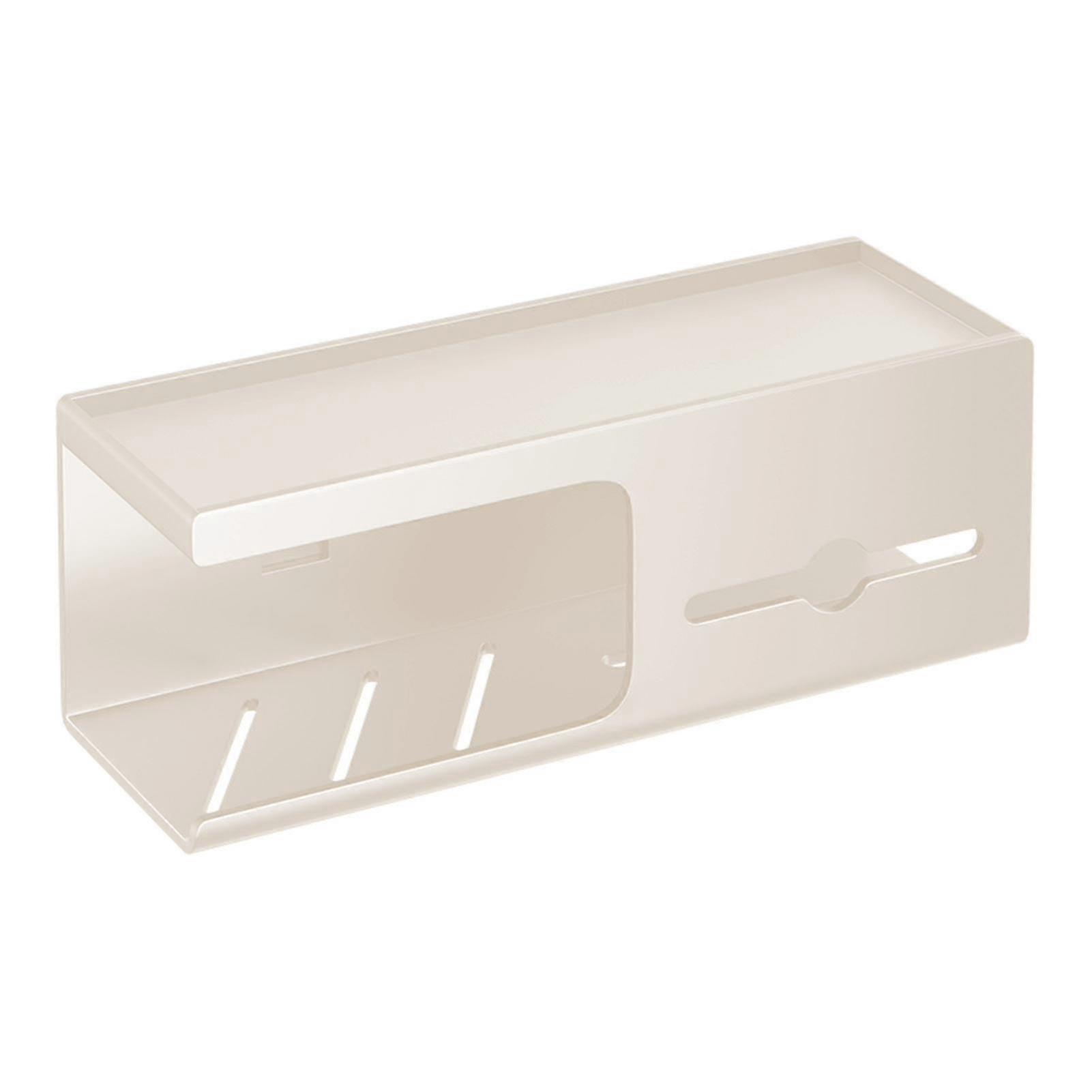 Multi-Function Wall-Mounted Toilet Paper Holder with Storage Rack & Simple Install for Bedrooms