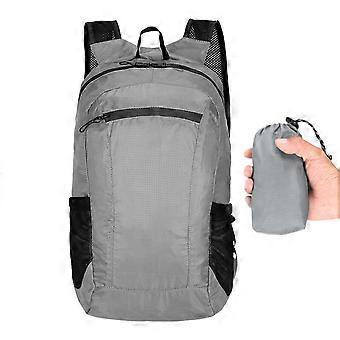 20L Waterproof Hiking Backpack with Lightweight Design and Breathable Back Panel for Outdoor Adventure Light Gray