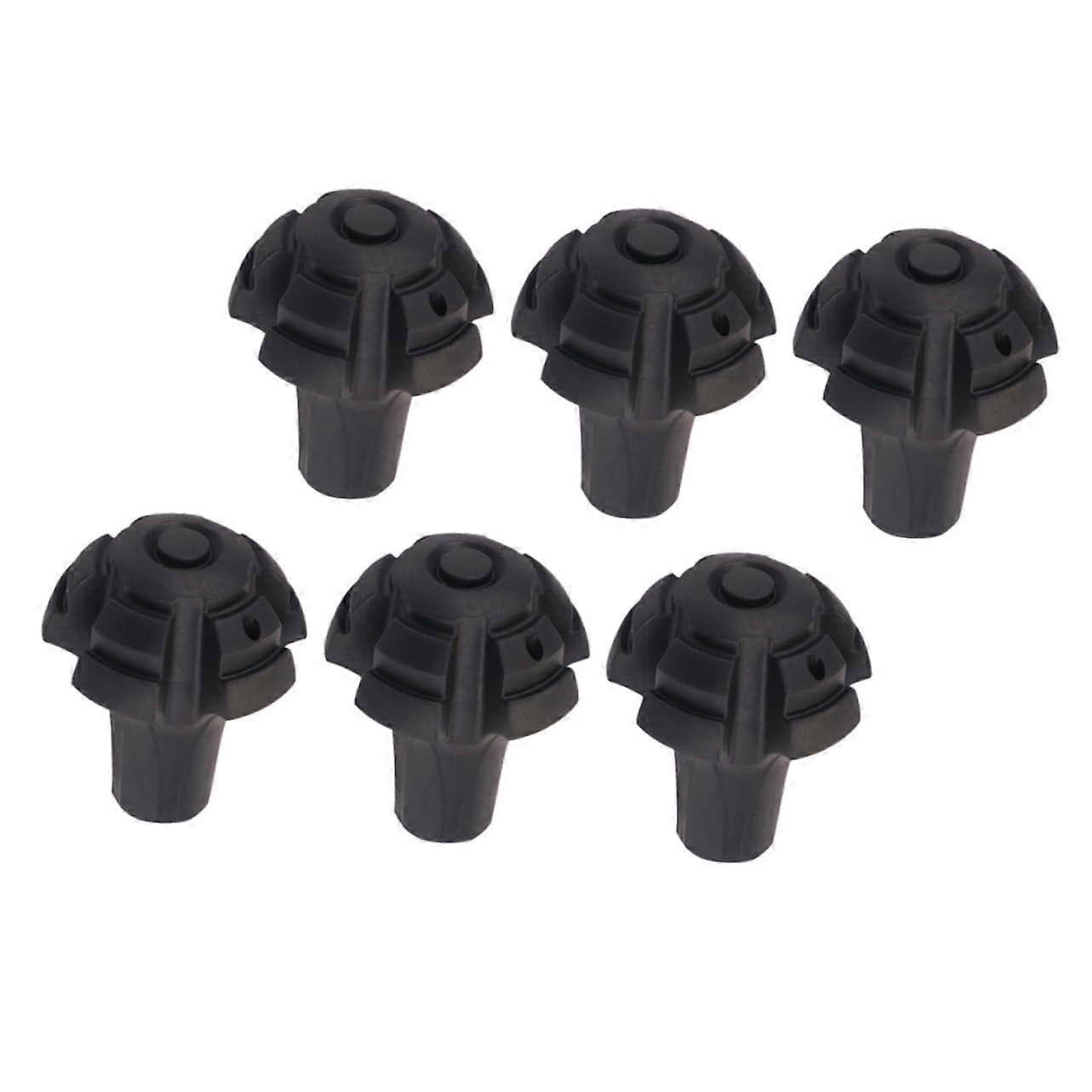 6pcs AntiSlip Trekking Pole Rubber Tips for Stability and Durable Walking Stick Foot Covers