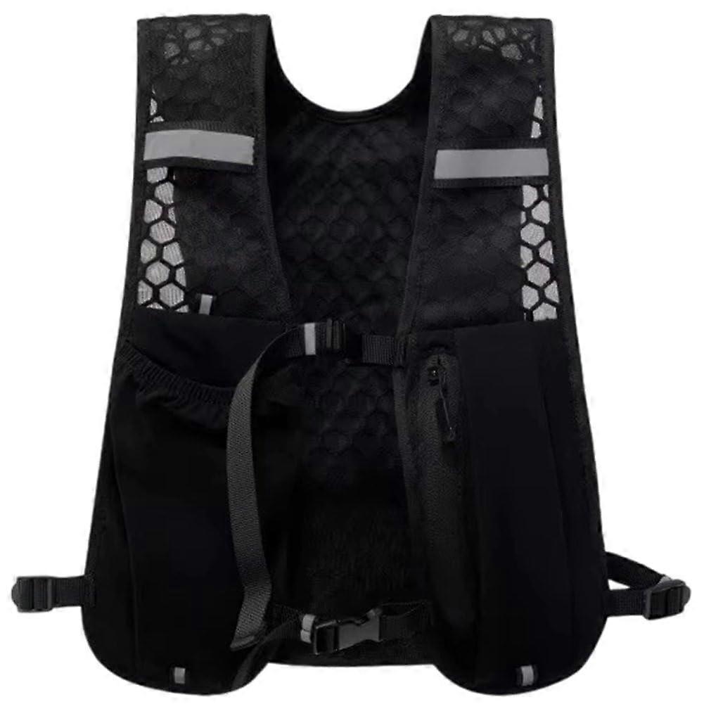 Running Vest with Hydration, Reflective Strips, Adjustable Chest Straps for Marathon Trail Cycling