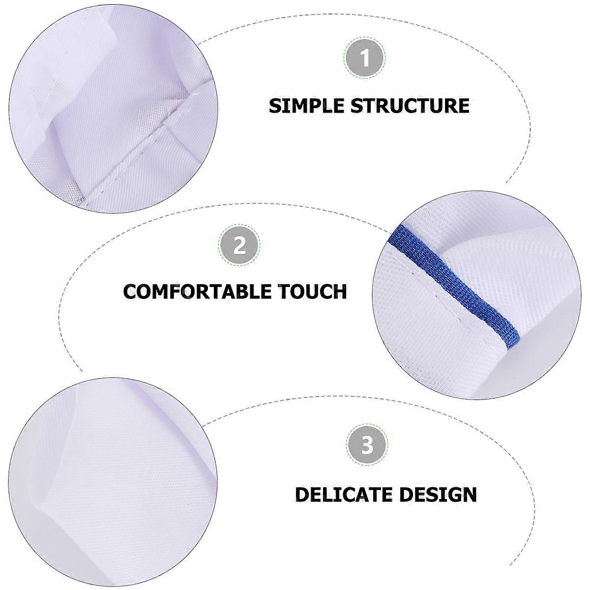 White Chef Working Hat Mushroom Hat for Cooks Wear 2Pcs