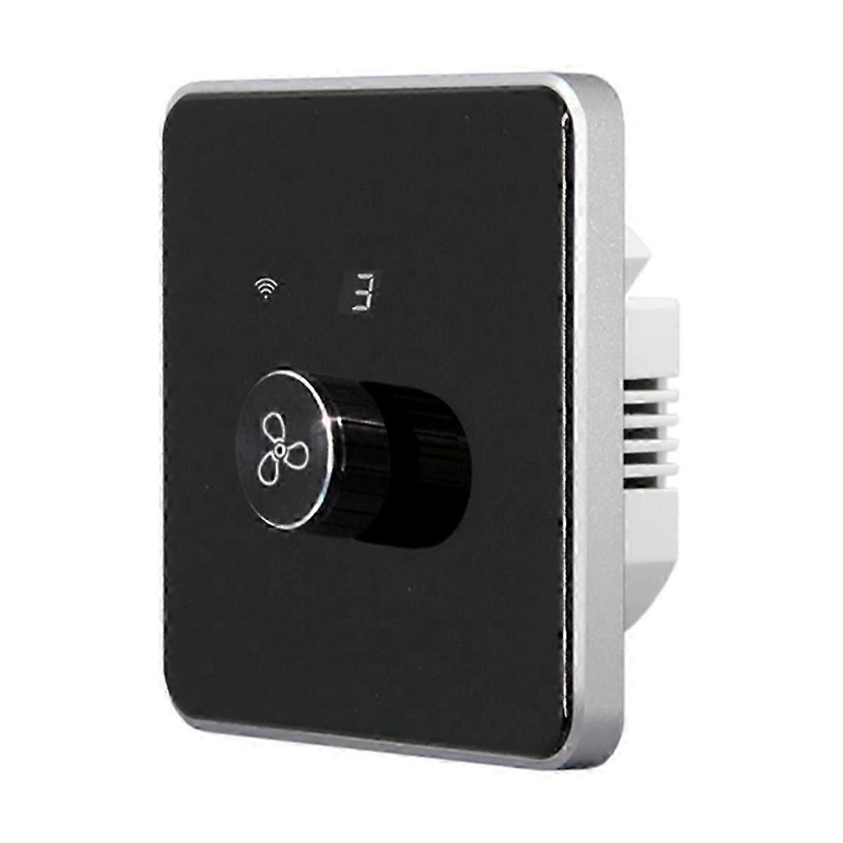 Tuya Remote Ceiling Fan Switch 5-Speed Wifi Control Black
