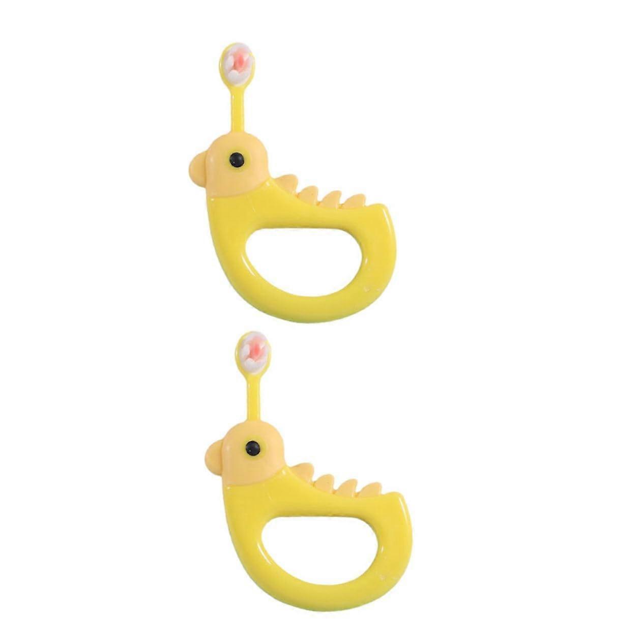 Soft Bristle Toothbrush for Sensitive Gums with Cartoon Design, Ergonomic Handle, 2 Pack