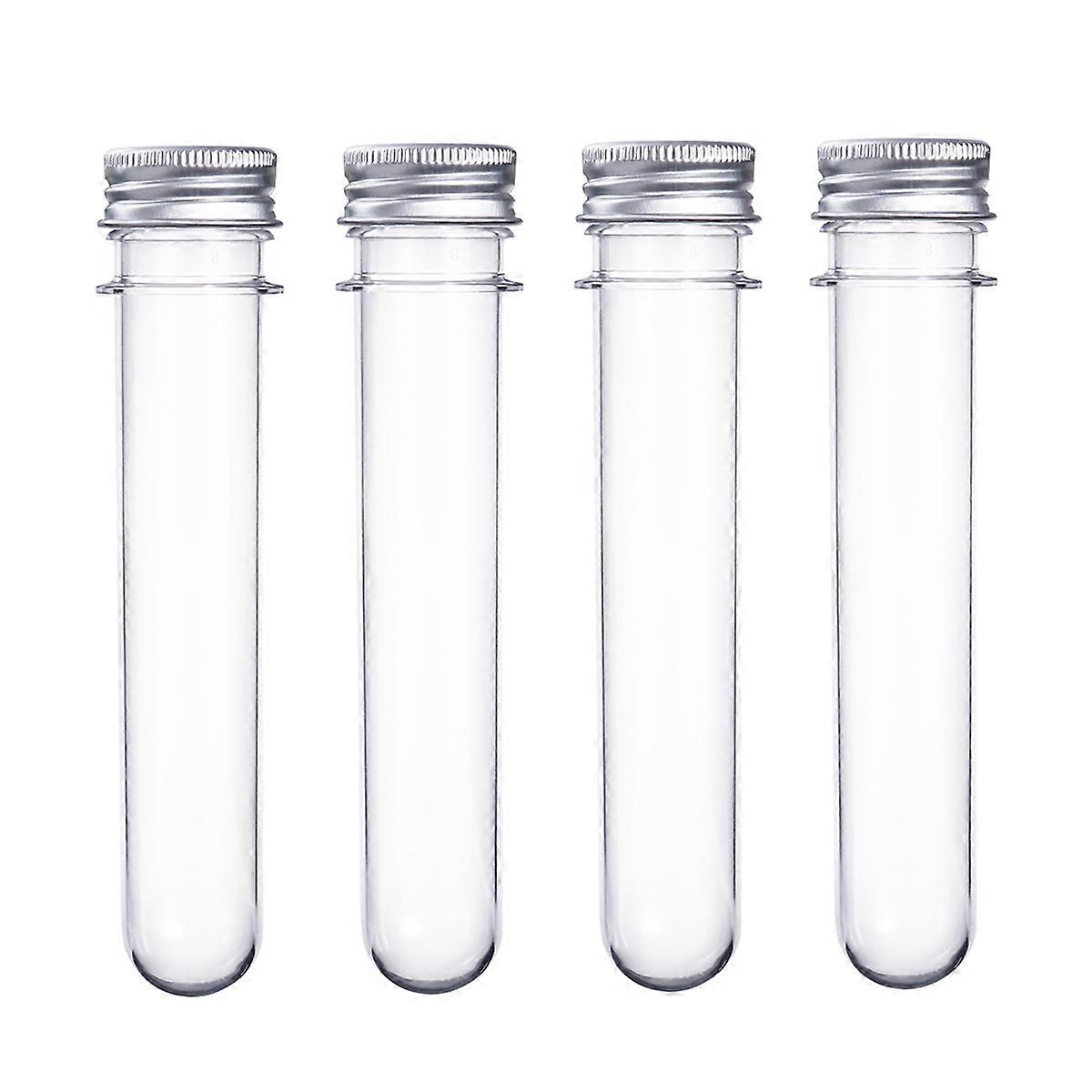 Plastic Test Tubes with Caps for Liquid Holding Transparent 12Pcs Set
