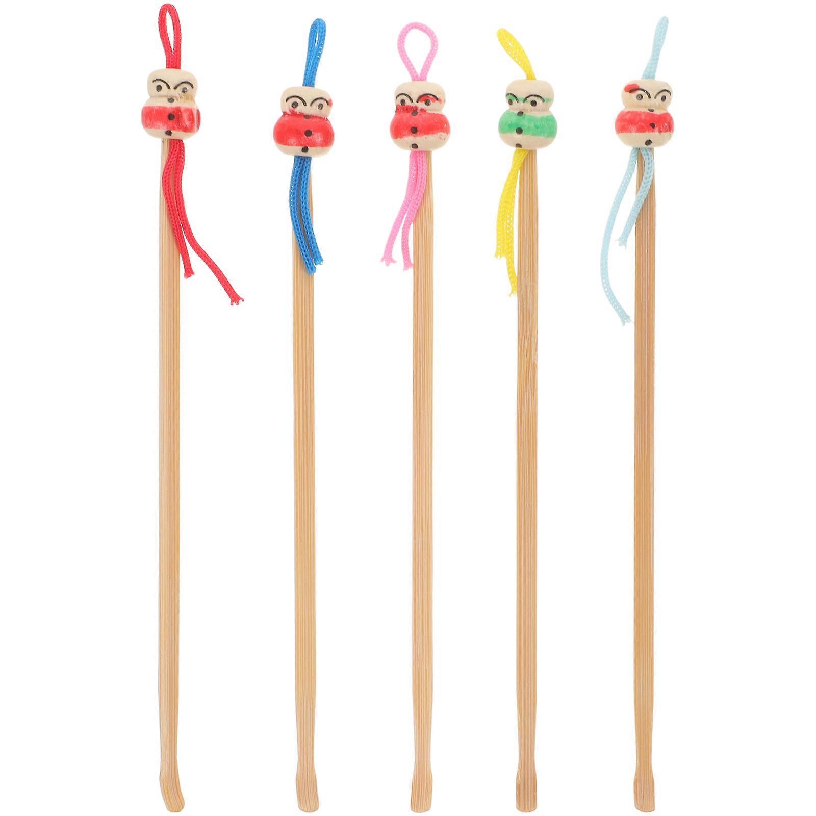 Portable Bamboo Earwax Removal Tool for Ear Cleaning 5Pcs Ear Set