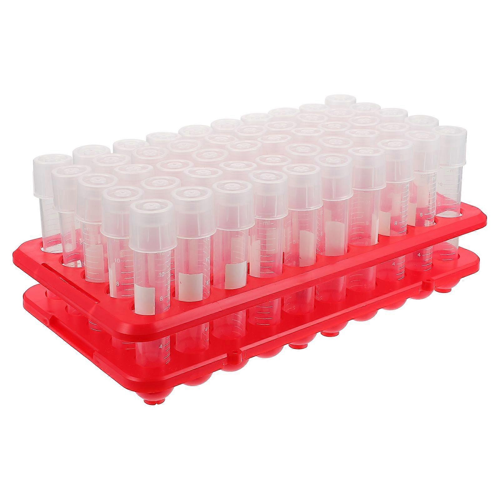 Plastic Science Test Tubes Cultivation Tubes for Storage Use 100Pcs