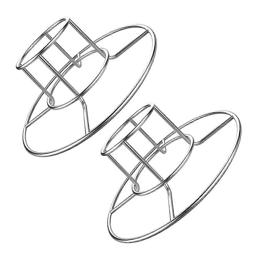 Durable Folding Stainless Steel Chicken Grill Rack Practical 2Pcs