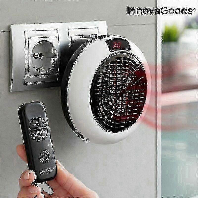 Socket-Powered Ceramic Heater with 600W Remote Control for Efficient Heating