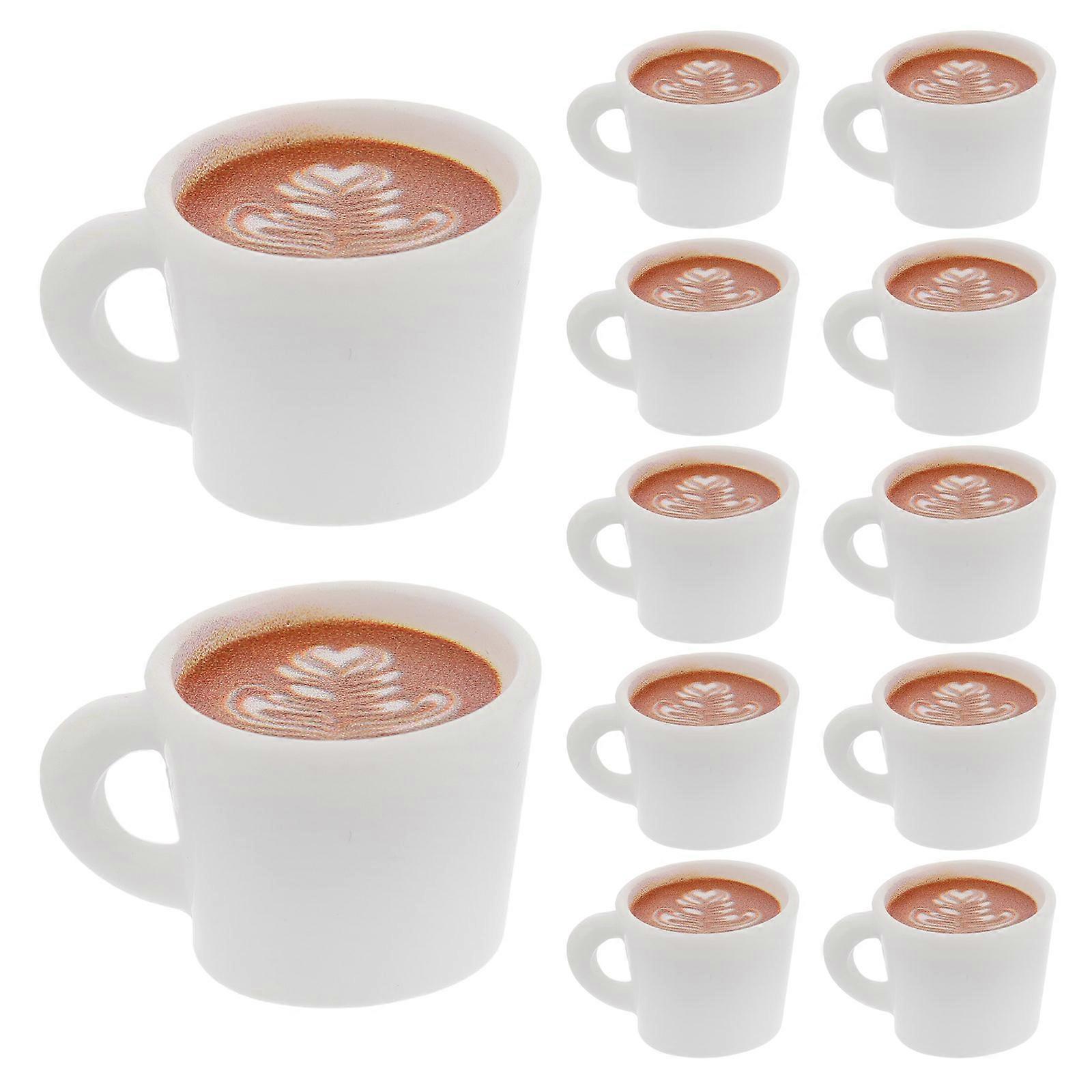 Mini Coffee Cup Dollhouse Layout Prop for Creative Play with 20Pcs Set