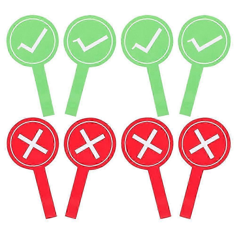 True False Paddle Set Student Supplies Rectangular Foam Assorted Color Indicate Yes Or No 8Pcs