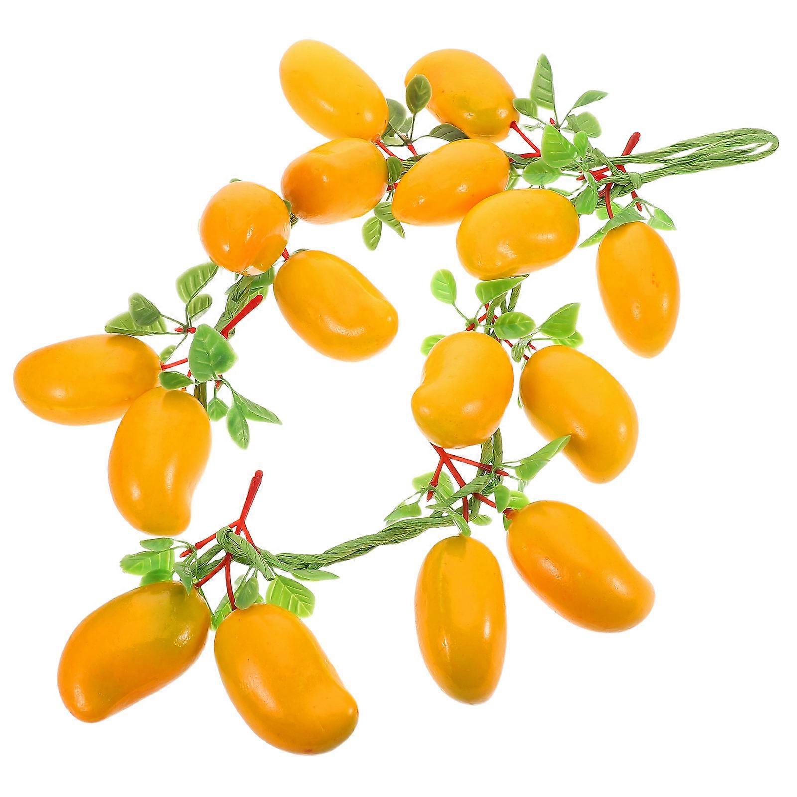 Lifelike Fruit Decoration Artificial Mango String for Home Decor 2Pcs