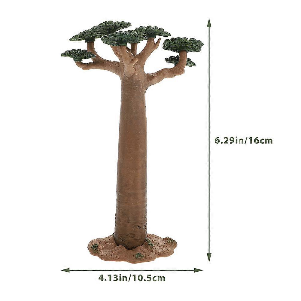 2pcs Exquisite Tree Model Mini Tree Craftwork Decor Realistic Plant Model Decor
