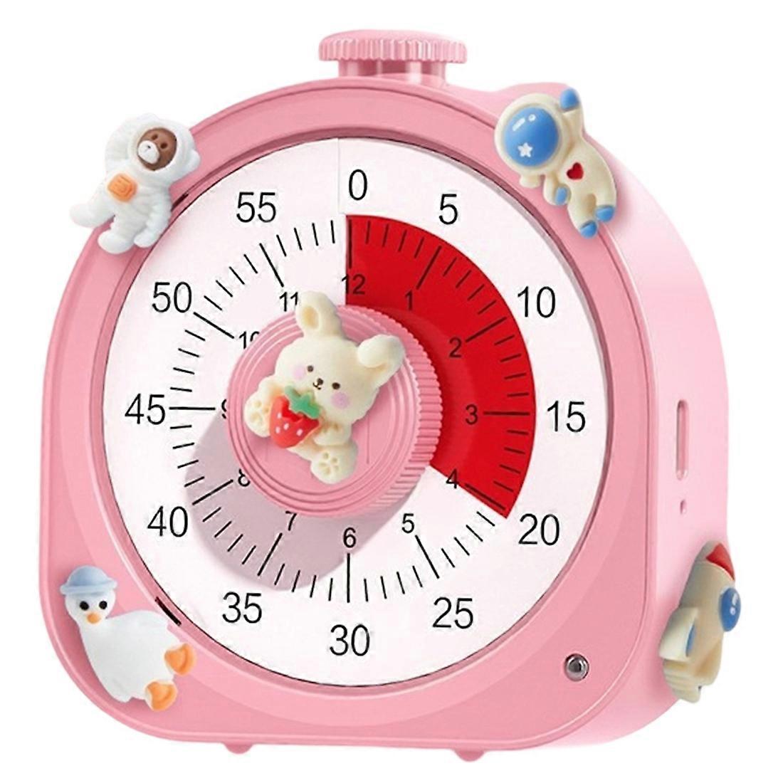Pink Blue 60 Minutes Visual Timer Classroom Countdown Timer Silent Timer Management Tool for Home