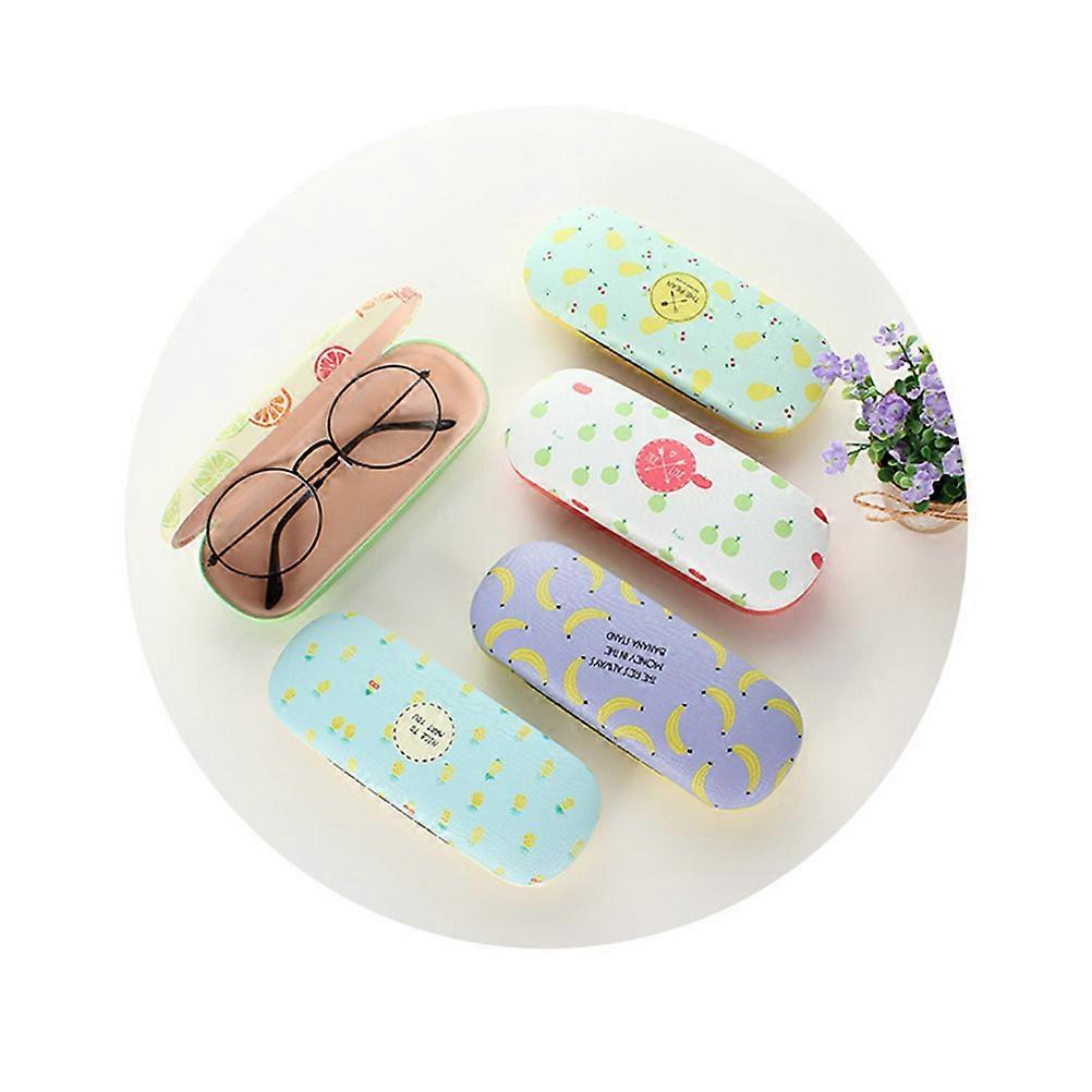 1pc Cartoon Fruit Pattern Glasses Case PU Sunglasses Storage Box Spectacle Case (Pineapple)