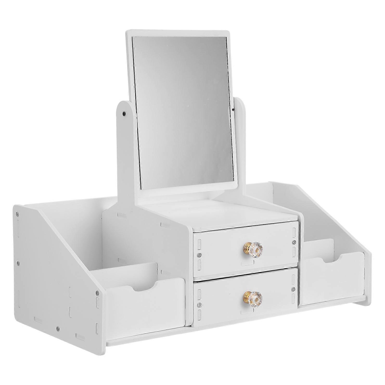 Vanity Organizer Makeup Organizer with Mirror for Storage Use