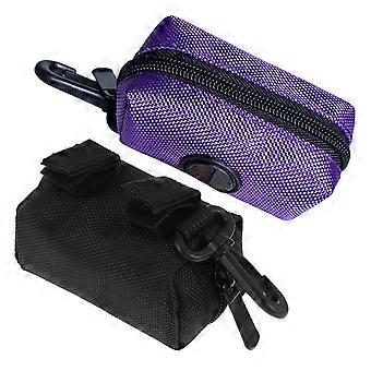 Pet Waste Bag Dispenser Dog Poop Holder with Metal Clasp 2Pcs Set