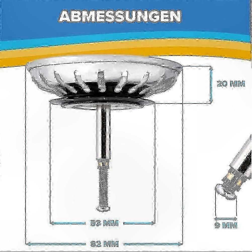 Kitchen Sink Strainer Waste Plug with Drain Filter compatible with Basin Use