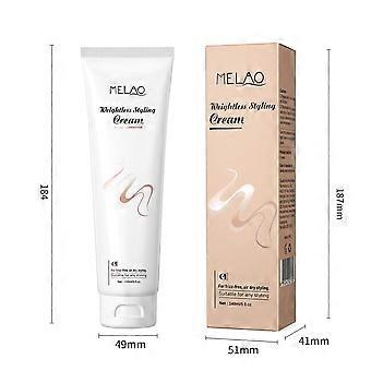 Schwerelose Styling-Creme zum Lufttrocknen, Lockendefinierende Haarcreme für krauses, welliges und lockiges Haar, Anti-Frizz-Wirkung und leichter Halt, Glättungs-Föhn-Vorbereitung für Frauen