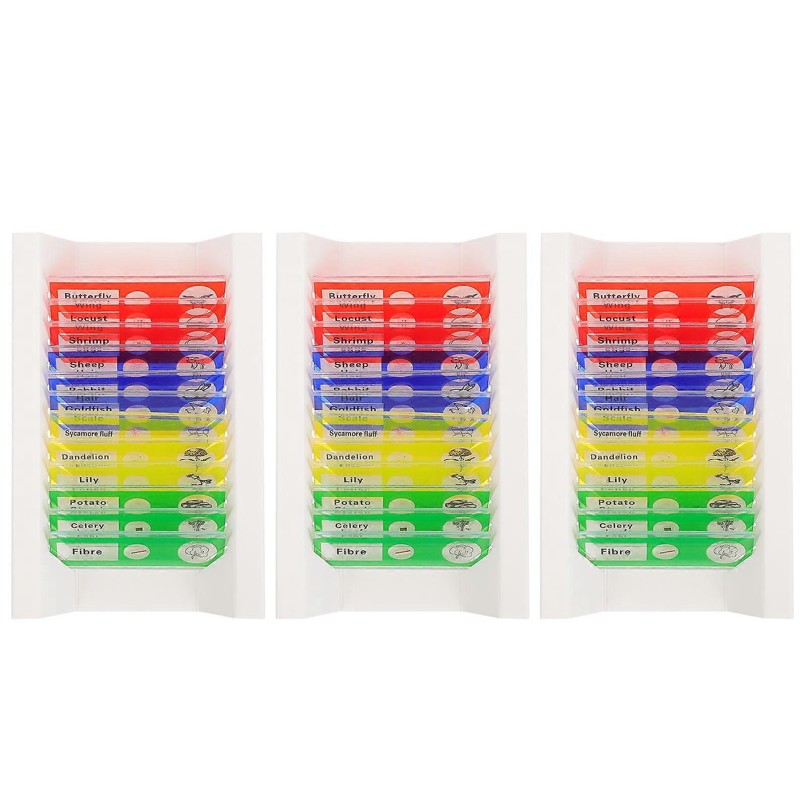 Biology Prepared Microscope Slides for Observation 36Pcs Specimen Samples