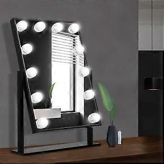 LED Lighted Makeup Mirror with Dimmable Bulbs & Touch Control - 360 Rotatable Vanity Mirror for Flawless Beauty