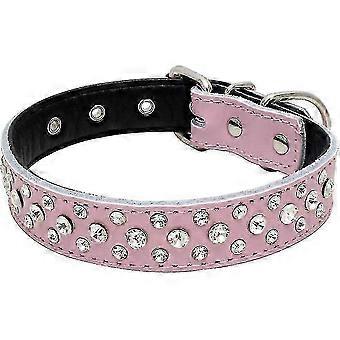 Rhinestone Dog Collar, Adjustable Sparkly Crystal Studded Leather Dog Collar For Small To Medium Dogs (s, Black)_f4