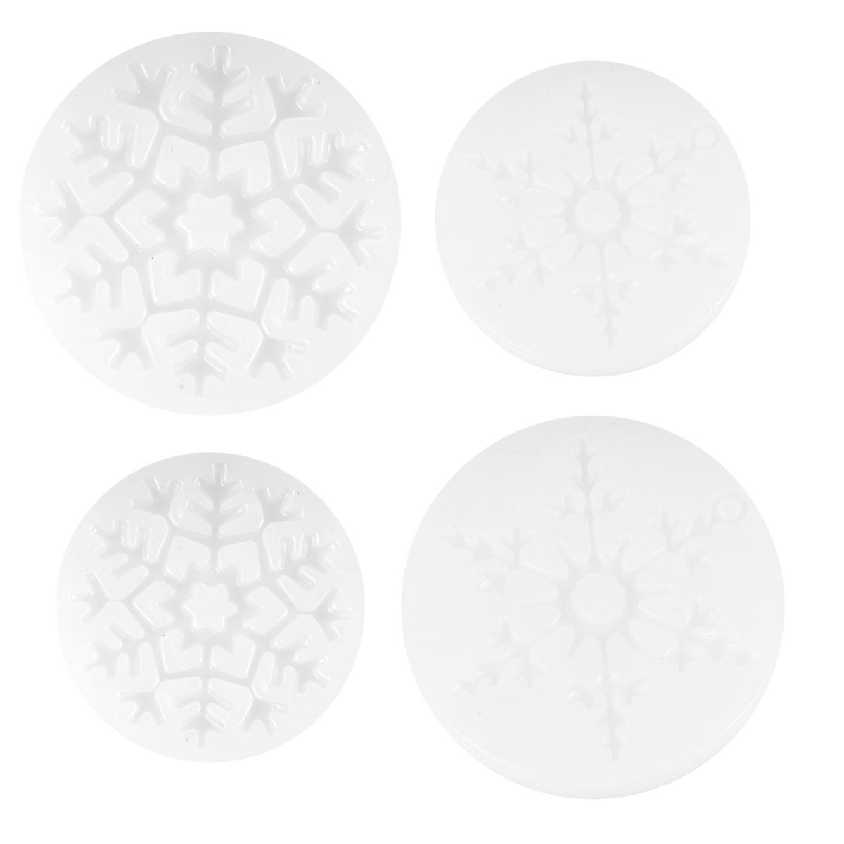 Snowflake Silicone Mold for DIY Crystal Drop Craft 4Pcs Kit