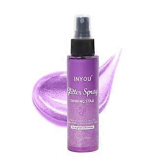 Glitter Spray for Hair and Face - Instant Silver Sparkle, Washable and Non-Toxic, 3.38oz