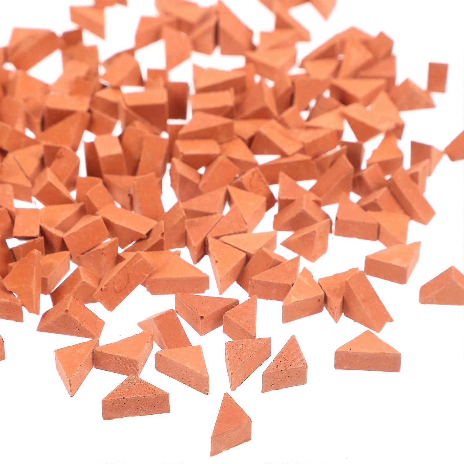 Landscaping Accessories Faux Bricks Mini Bricks for Decor 200Pcs Triangle Set