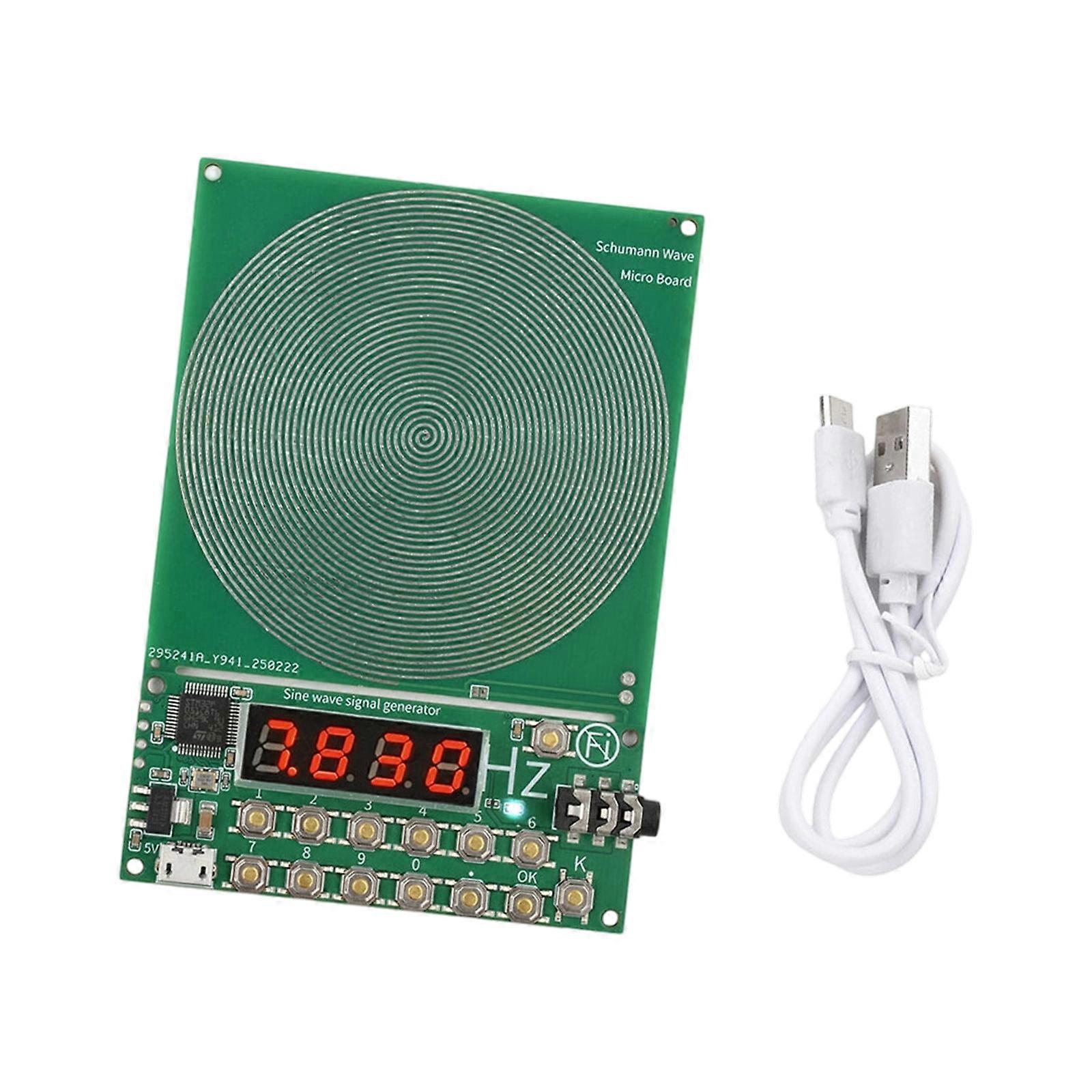 Signal Generator Board, 0.1Hz-100000Hz Variable Module with Digital Display, USB Input and 3.5Mm Output Connection Multicolor