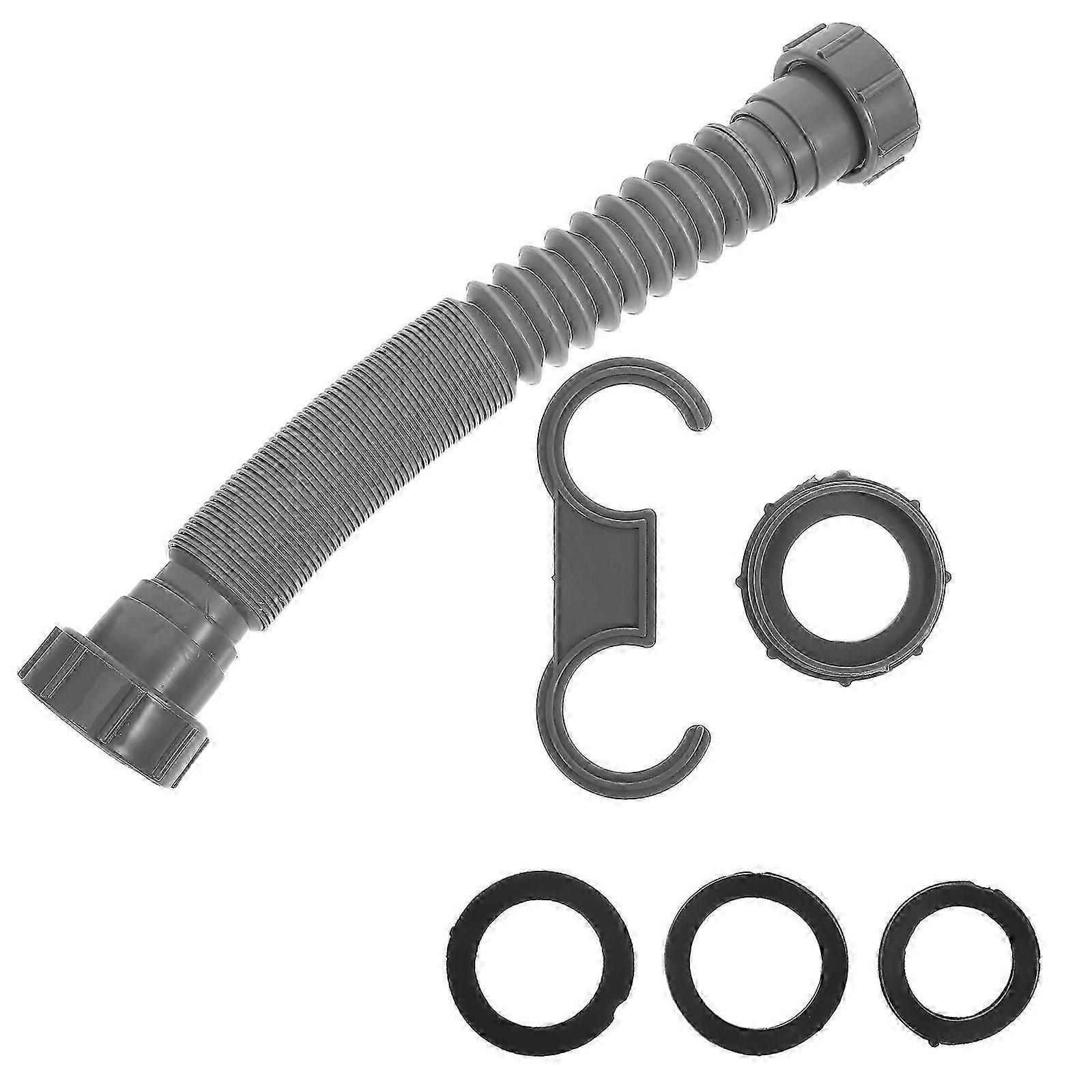 Flexible Sink Drain Pipe 2Pcs Universal Plastic Hose compatible with Kitchen