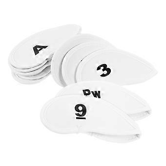 10Pcs Professional Golf Head Covers Anti-scratch Golfing Club Covers Portable Golfs Shaft Head Covers