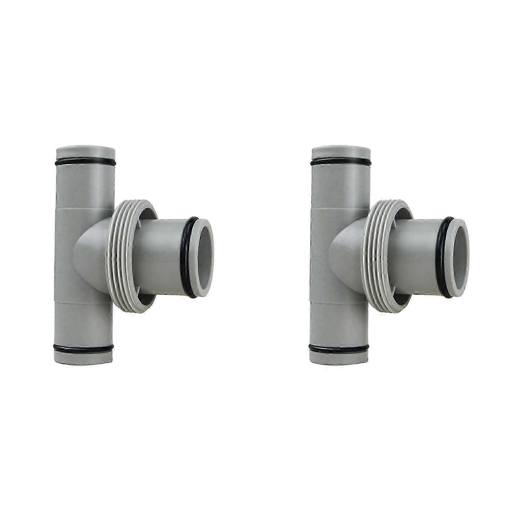 2 peças para piscina acima do solo, adaptador de mangueira de piscina com bocal de 1,5 polegadas compatível com piscinas Intex (1,5 polegadas para 2 x 1,25 polegadas em formato de T)