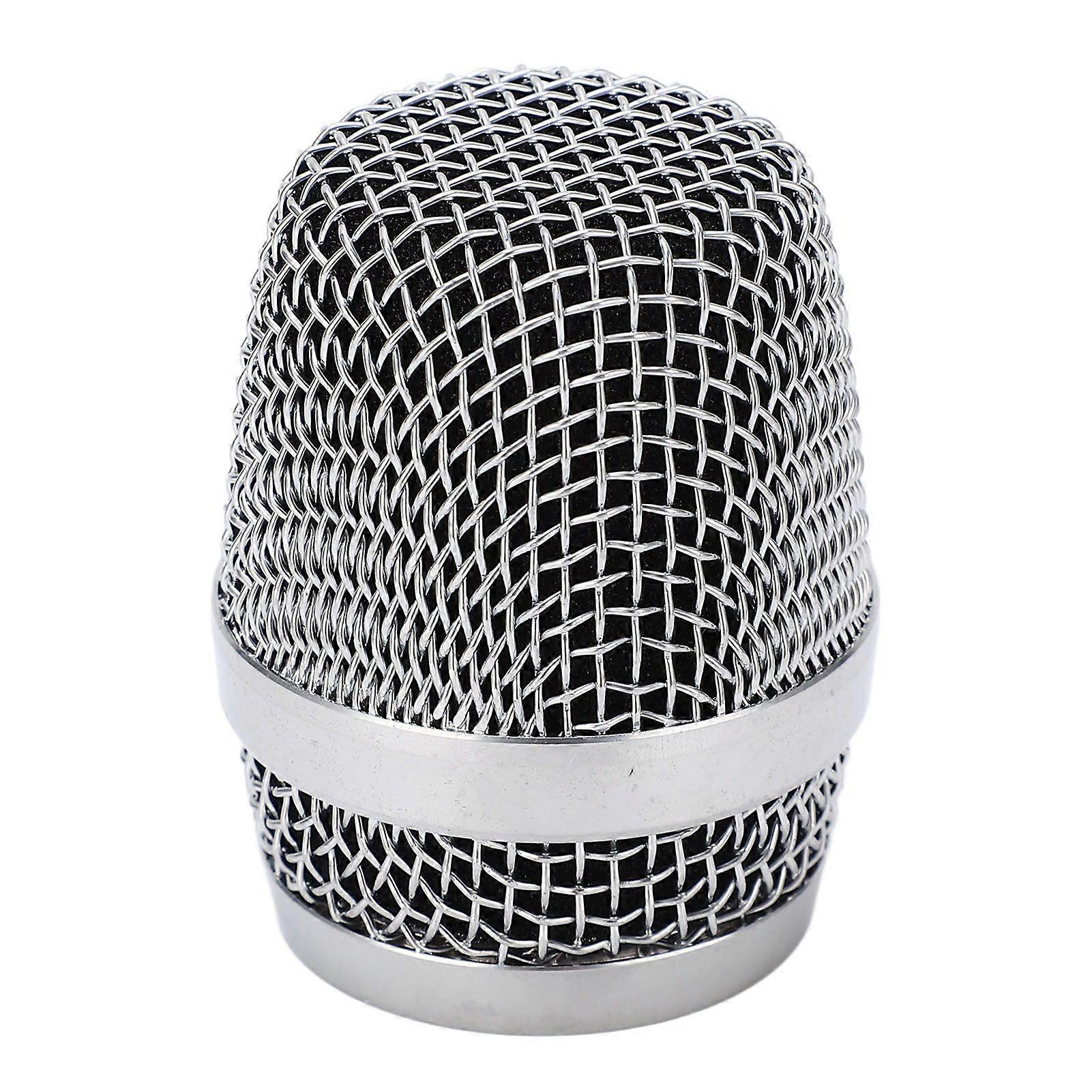 BallHeadMeshMicrophoneGrilleSilverMicrophoneHeadReplacementCompatibleWithBaier780790WeidaM3M5Silver