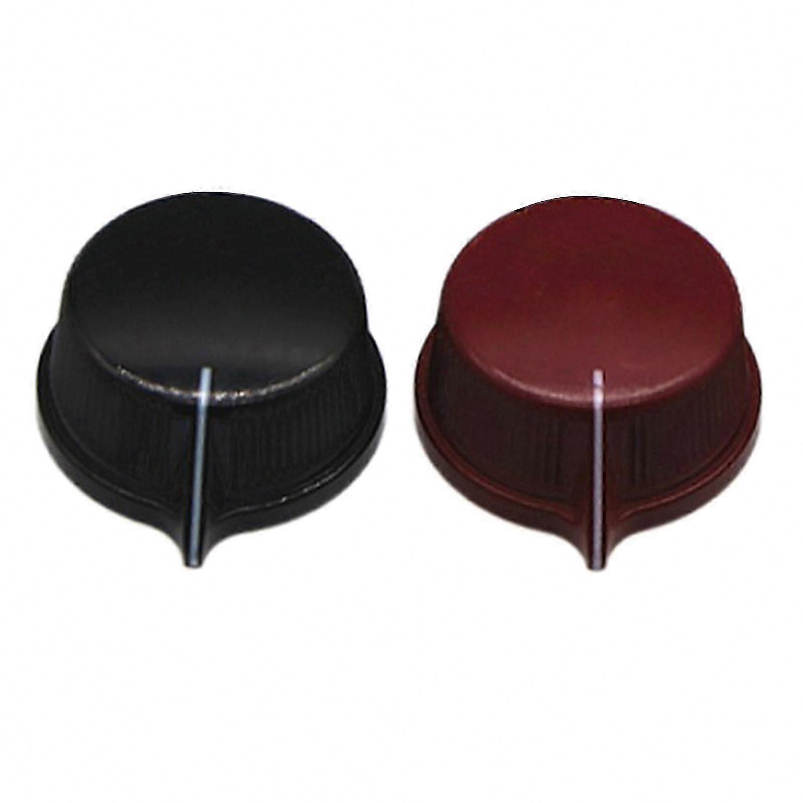 Plastic Pointer Rotary Knobs for Guitar Amplifier & Effect Pedal, 6.4mm Shaft Hole, 2 Pcs