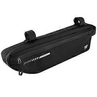 Bike Bag 2.6L Large Capacity Front Frame Top Tube Under Bag Waterproof Wear- Bicycle Bag Black