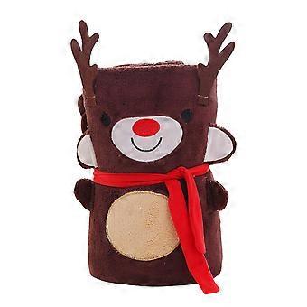 Pet Christmas Blanket Warm Pets Blanket Coffee Color