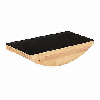 Houten balansbord met stabiele, antislip basis, trainingsbasis voor balansborden.