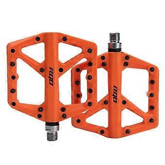 RGO Bike Pedal Ultralight DU Bearing MTB Bicycle Pedals Road Bike Cycling Accessories Orange