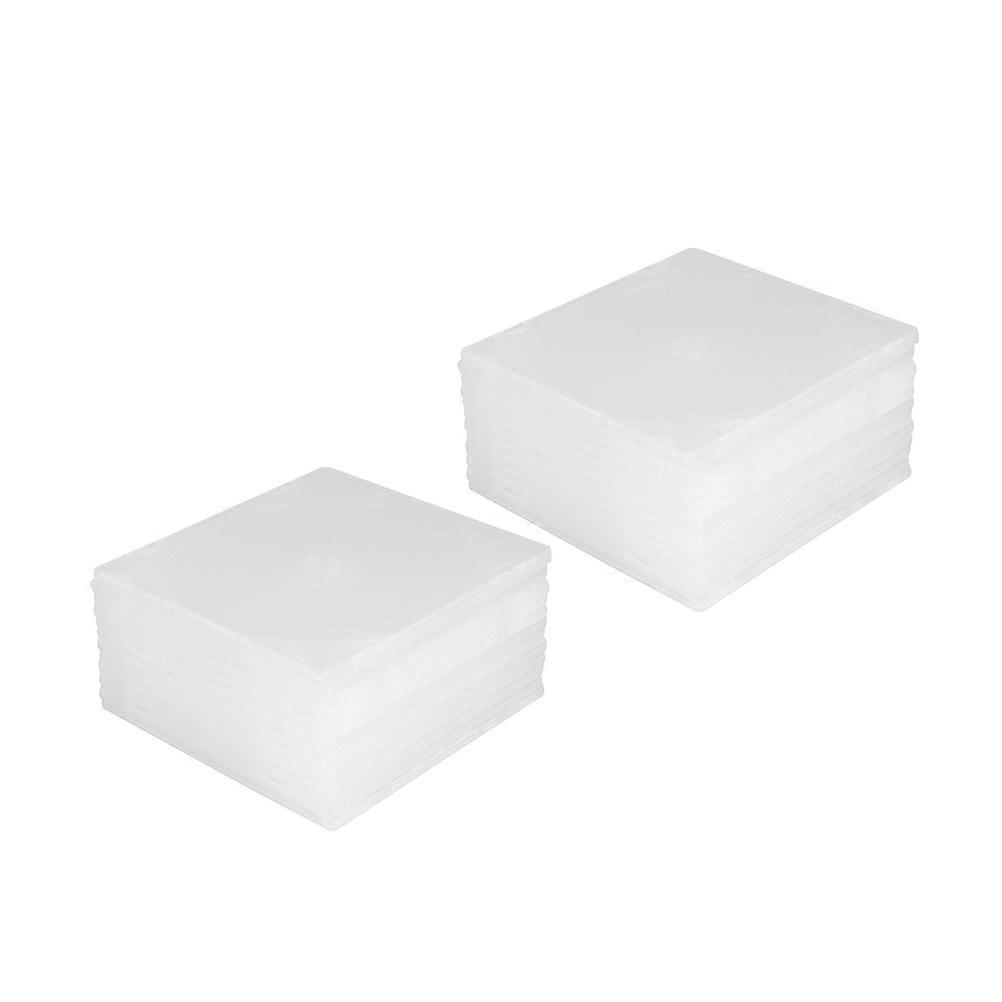 20Pcs Transparent Slim Cd Dvd Case Boxes Storage Organizer for Collection