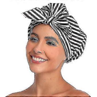 Damen Duschhaube Duschkopfhaube Wiederverwendbare Langhaar-Duschhaube Großes Bandana Geflochtene Duschhaube Schwarz