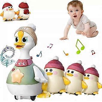 Wobbling Duck Mom Soothing Electric Crawling Magnetic Attraction Baby Practice Toy Kids Electronic Toys Electronic Pets