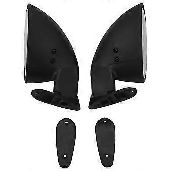 Specchietto retrovisore laterale per auto, classico e retrò, opaco, stile California, accessori per auto, nero