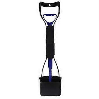 Dog Poop Grabber Pooper Scooper with Long Handle and Large Folding Design for Efficient Pet Waste Cleanup Black